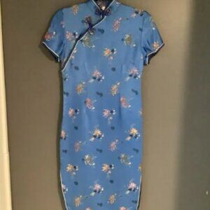 Vintage Asian Blue Qipao 🇨🇳